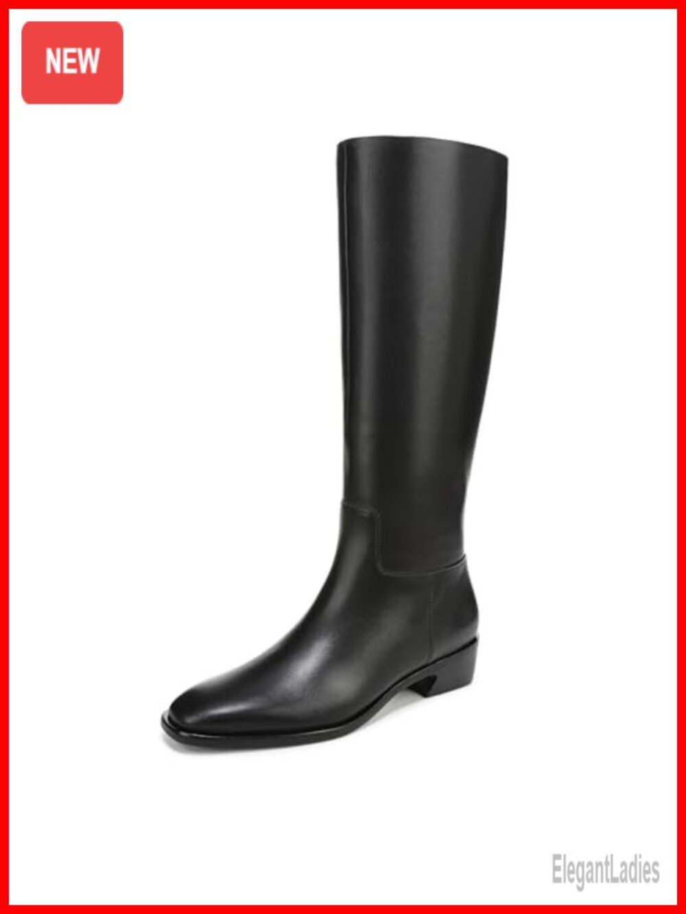 Suede Mid-Calf Zip Tall Boots Square Toe Block Heel